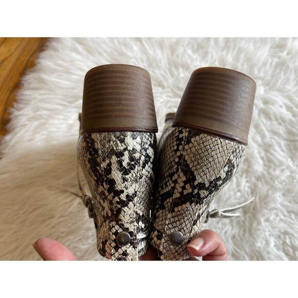 MIA Women SZ 6 Auden Ankle Casual Zip Snakeprint Bootie Shoe Boho Rocker - Picture 11 of 12